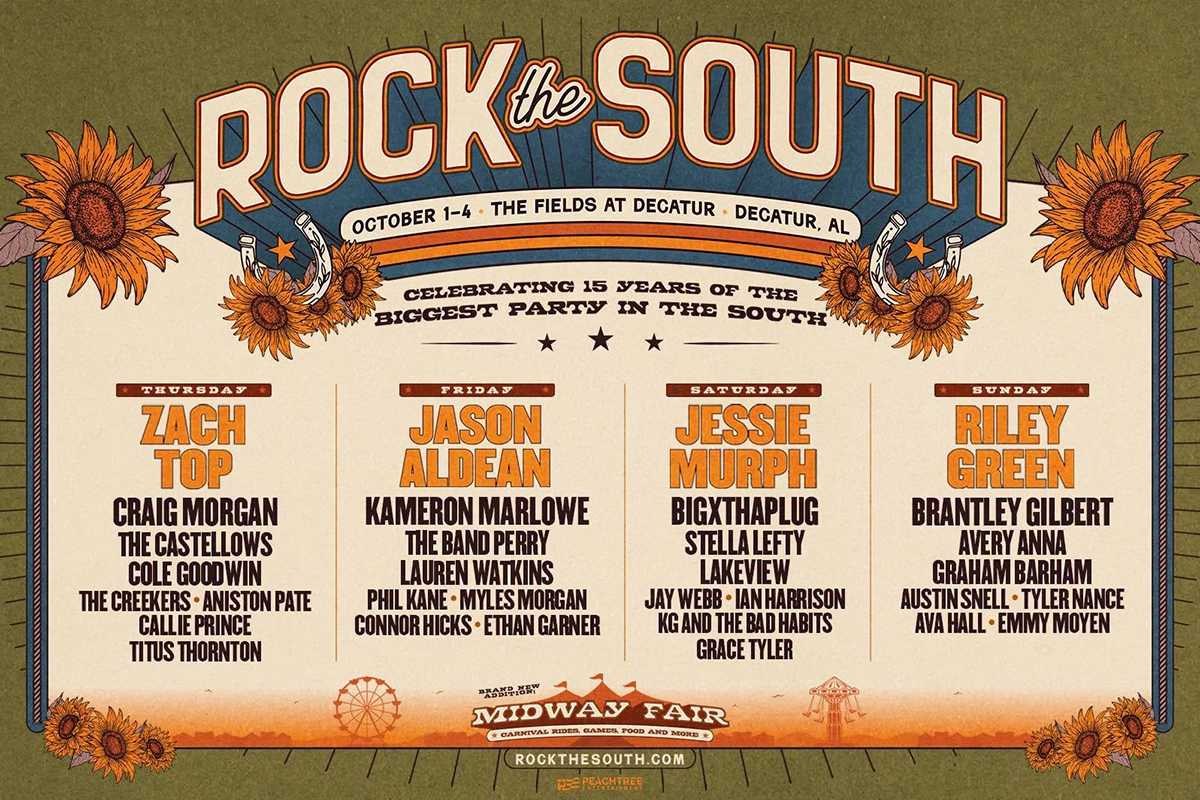 Rock The South festival poster
