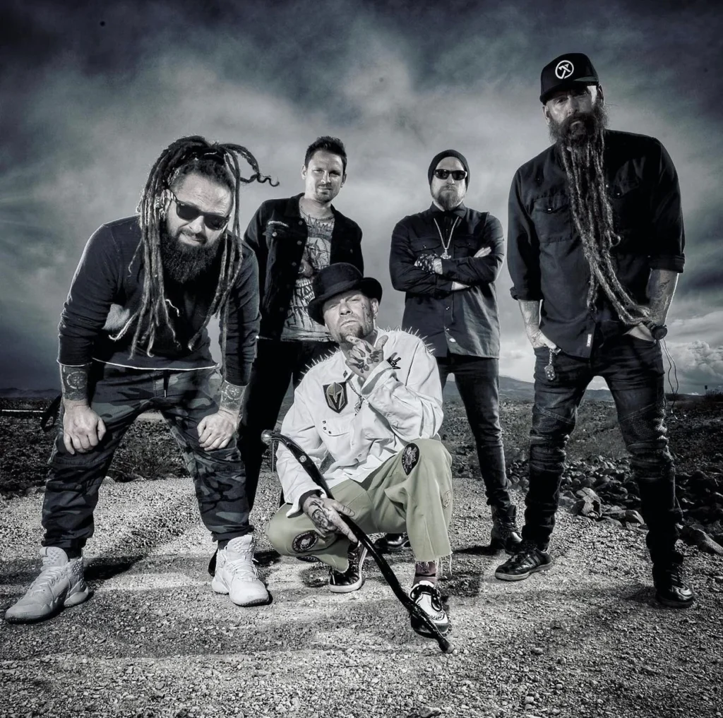 Five Finger Death Punch official band photo featuring all five members