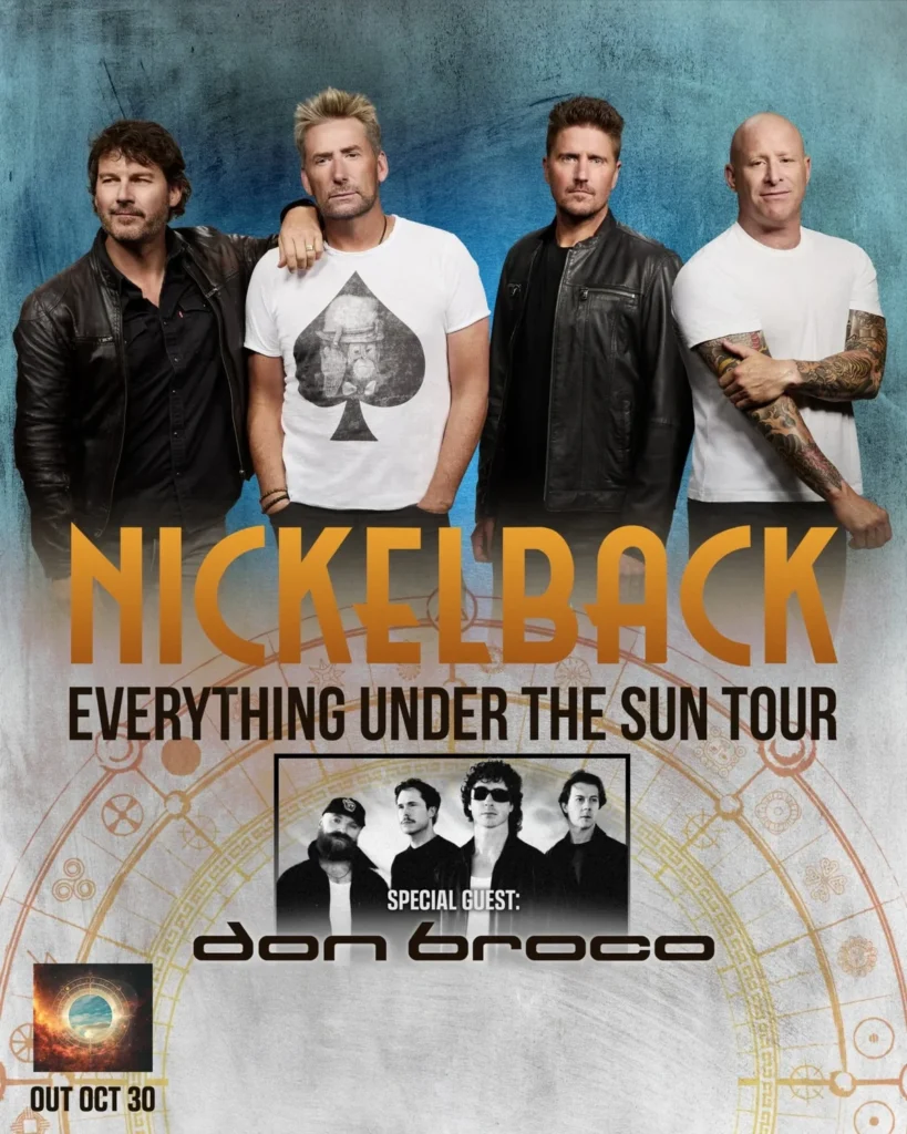 Nickelback Everything Under The Sun Tour 2027 poster with special guest Don Broco